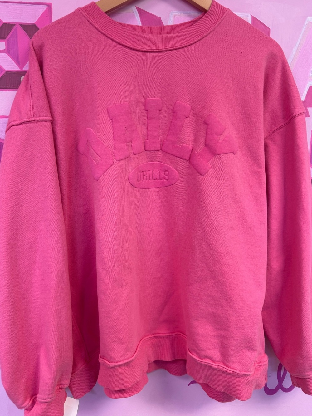 Daily Drills oversized crewneck in Cheeks